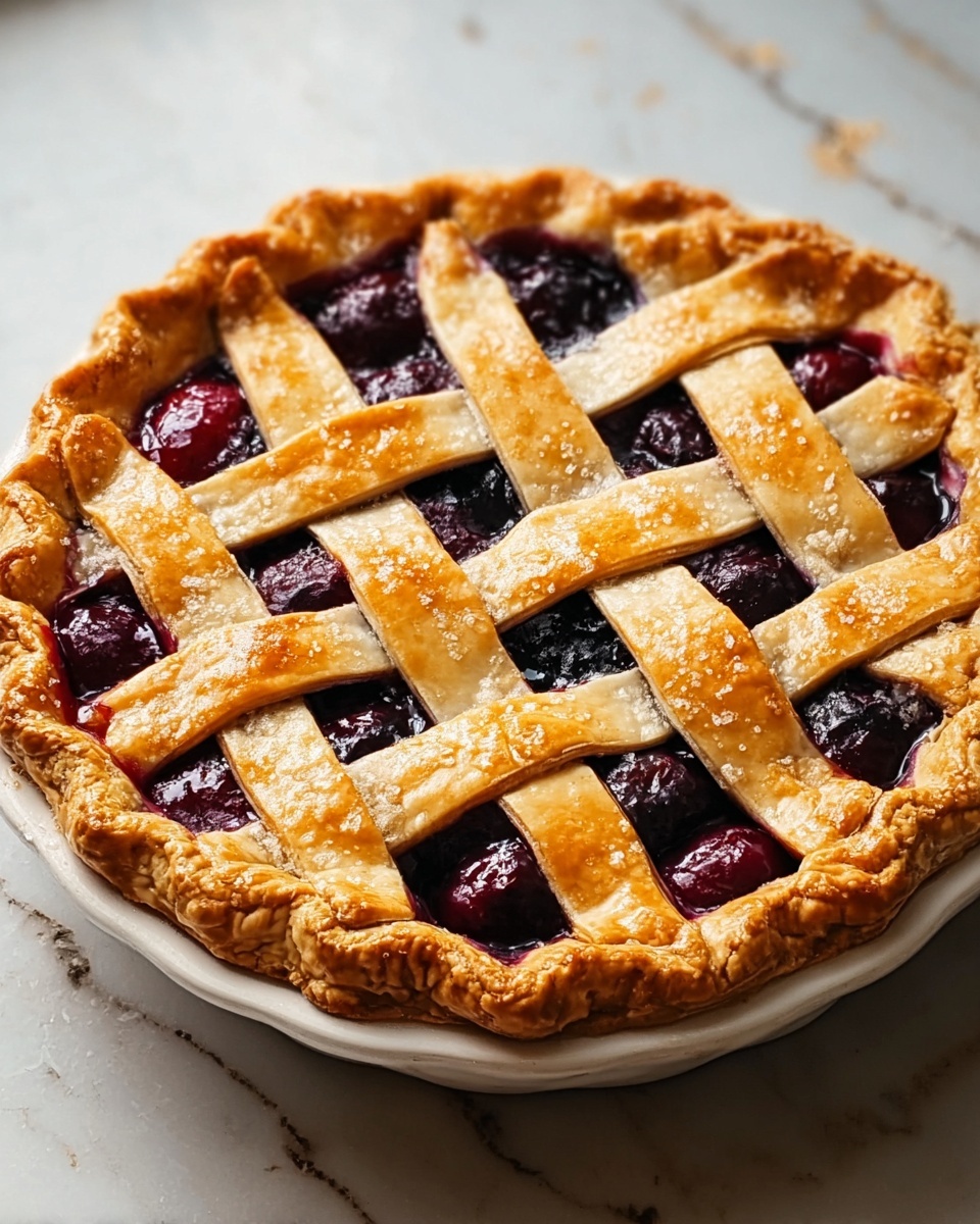 Plum Lattice Pie Recipe - Recipe Image