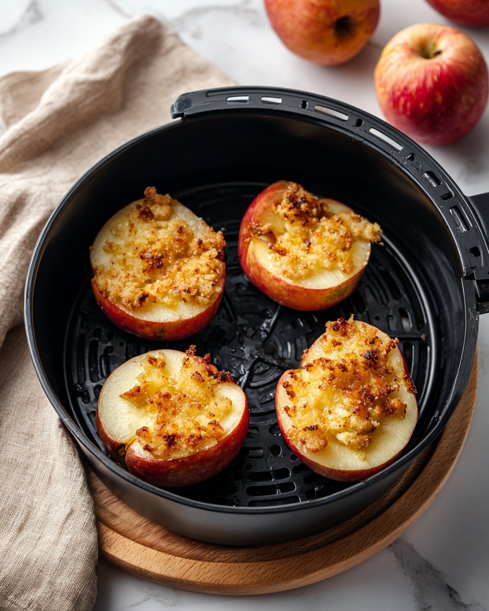 Air Fryer Baked Apples with Walnuts and Spices Recipe - Recipe Image