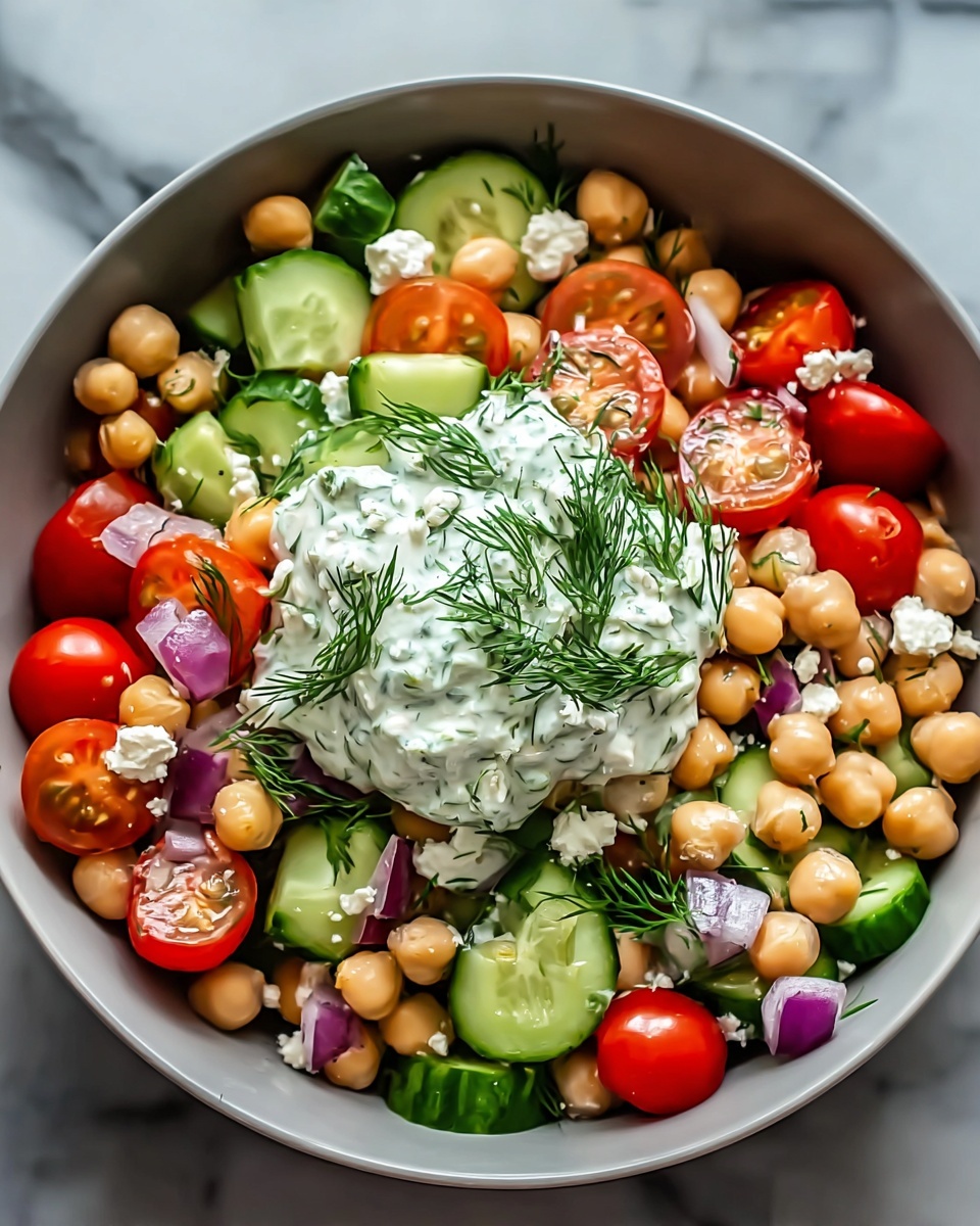 Tzatziki Chickpea Salad Recipe - Recipe Image