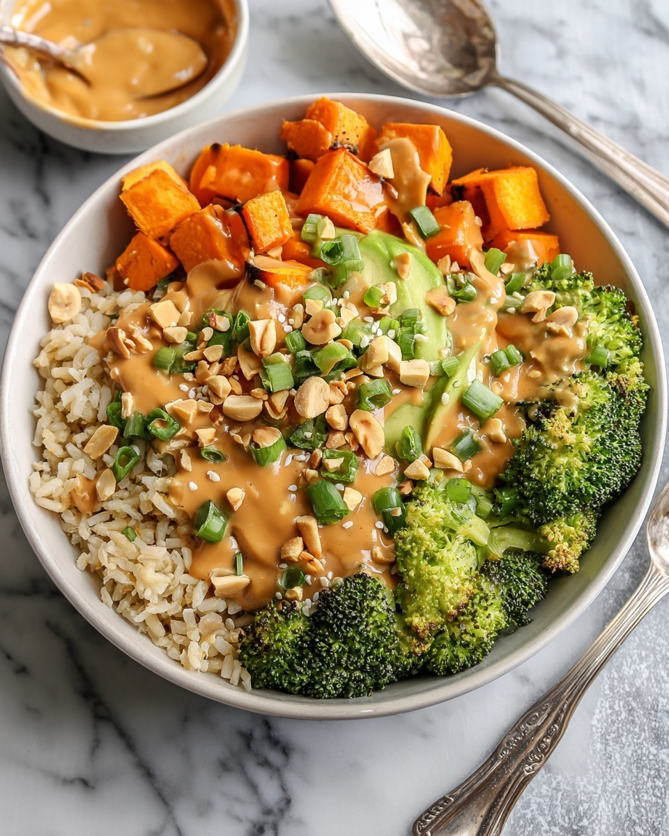 Creamy Thai Peanut Sweet Potato Bowls Recipe - Recipe Image