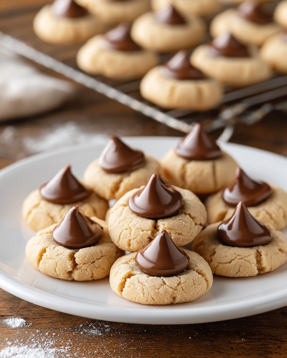 Homemade Peanut Butter Kiss Cookies Recipe - Recipe Image