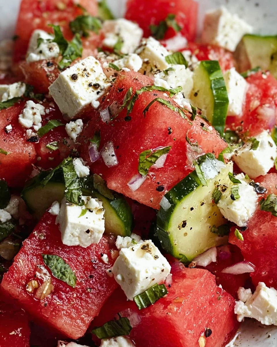 Watermelon Feta Salad with Mint and Lime Recipe - Recipe Image