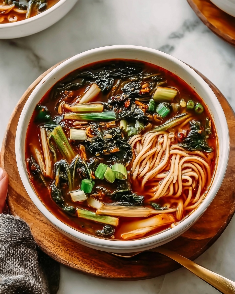 Spicy Korean Noodle Soup Recipe - Recipe Image