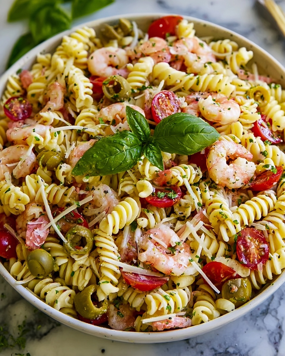 Italian Pasta Salad with Fresh Vegetables, Mozzarella, and Dressing Recipe - Recipe Image