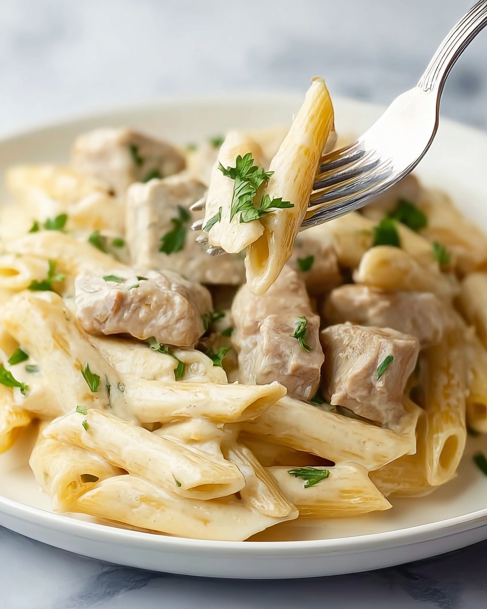 Creamy Chicken Alfredo Casserole Recipe - Recipe Image