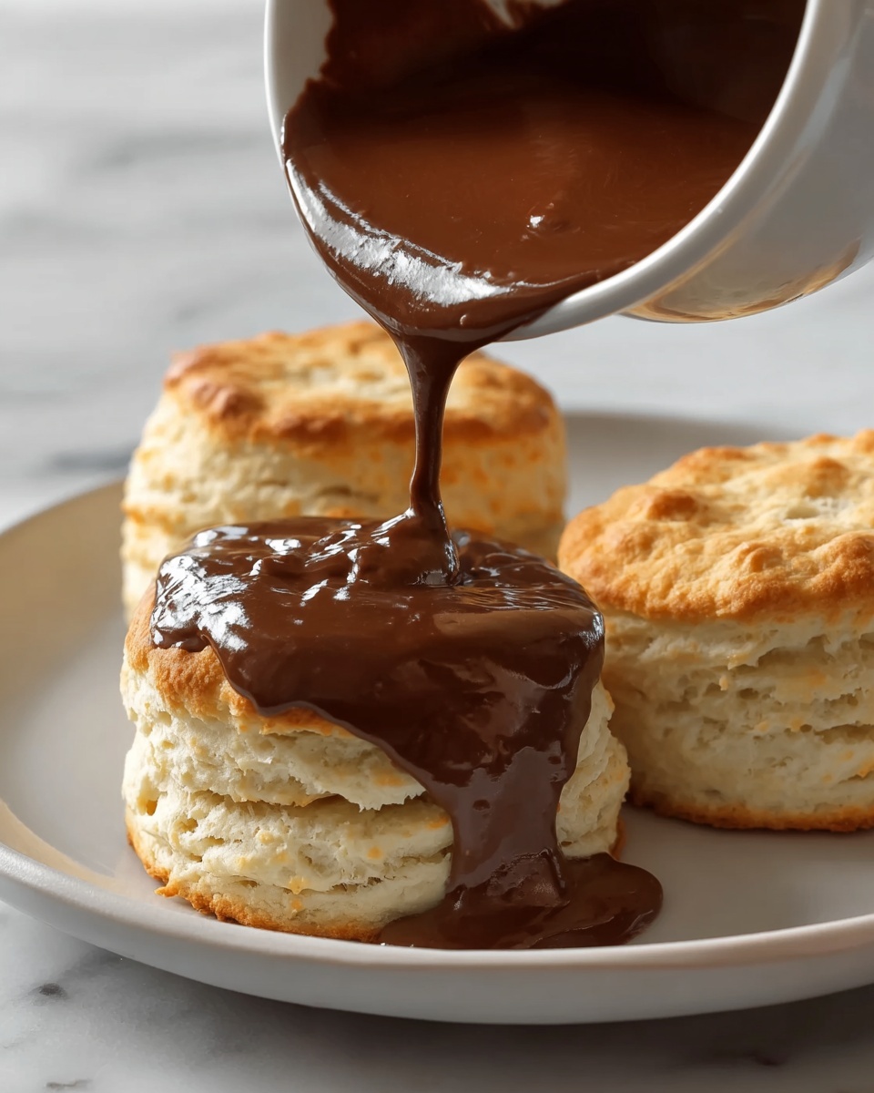 Chocolate Gravy and Biscuits Recipe - Recipe Image