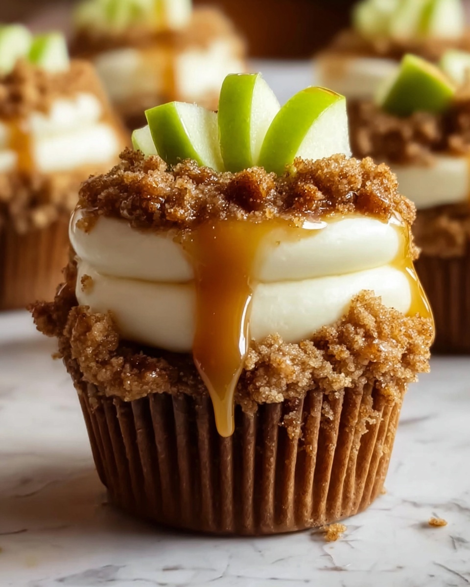 Apple Crisp Cheesecakes Recipe - Recipe Image