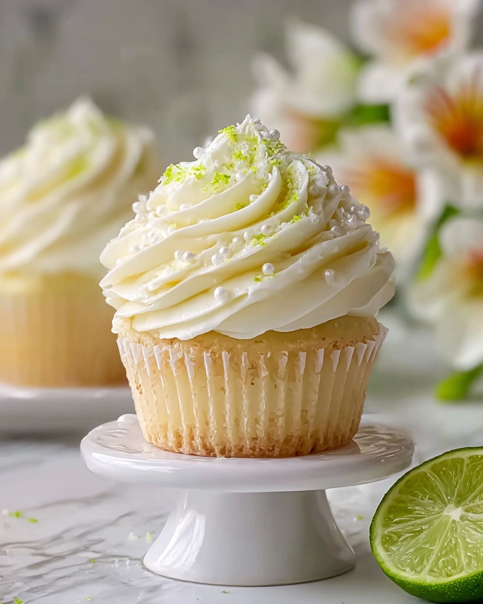 Key Lime Cupcakes Filled with Creamy Lime Frosting Recipe - Recipe Image