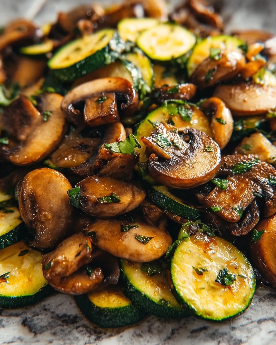 Pan-Fried Zucchini and Mushrooms Recipe - Recipe Image