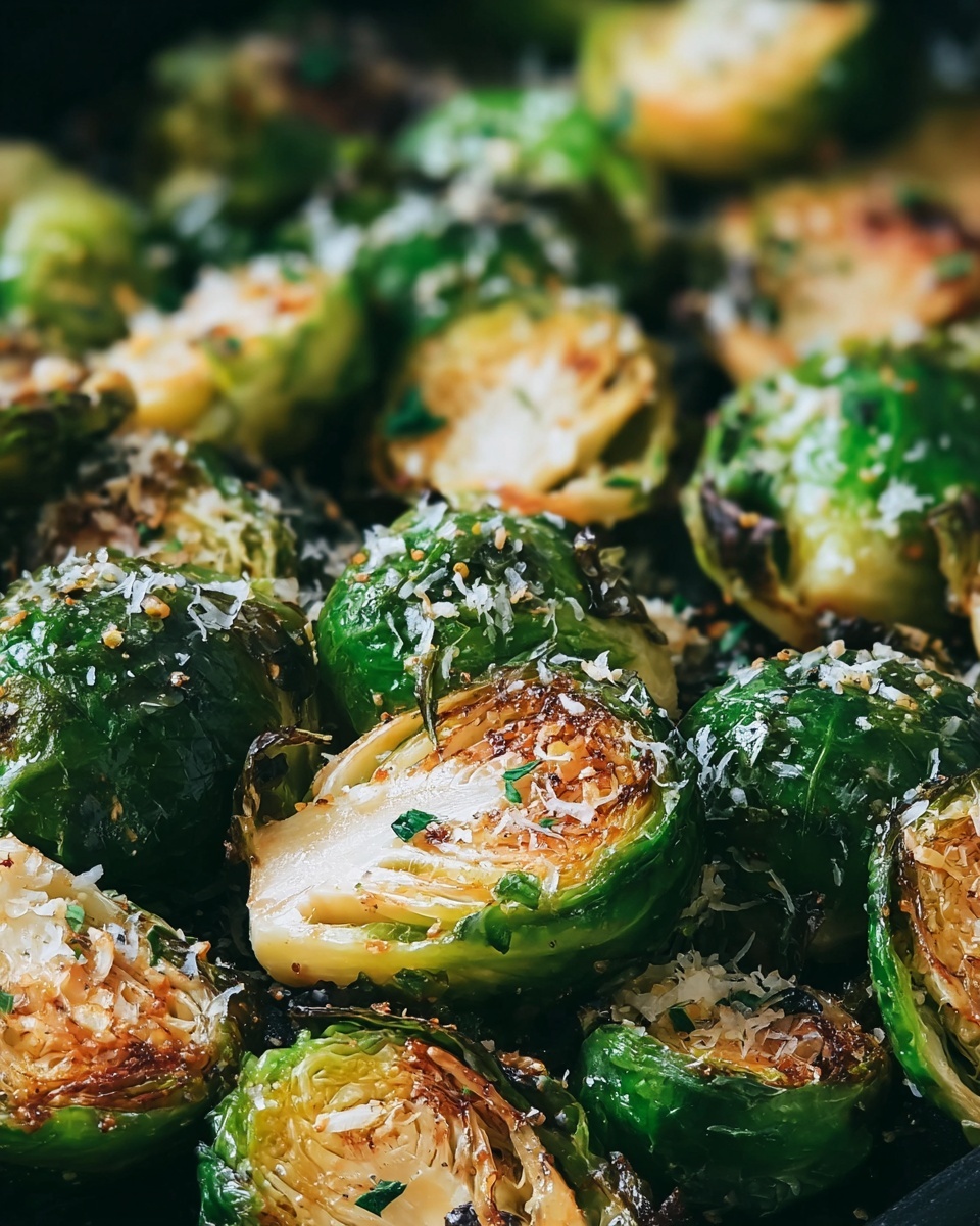 Garlic Parmesan Roasted Brussels Sprouts Recipe - Recipe Image