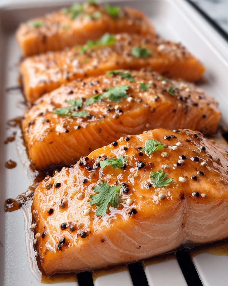 Air Fryer Honey Mustard Glazed Salmon Recipe - Recipe Image