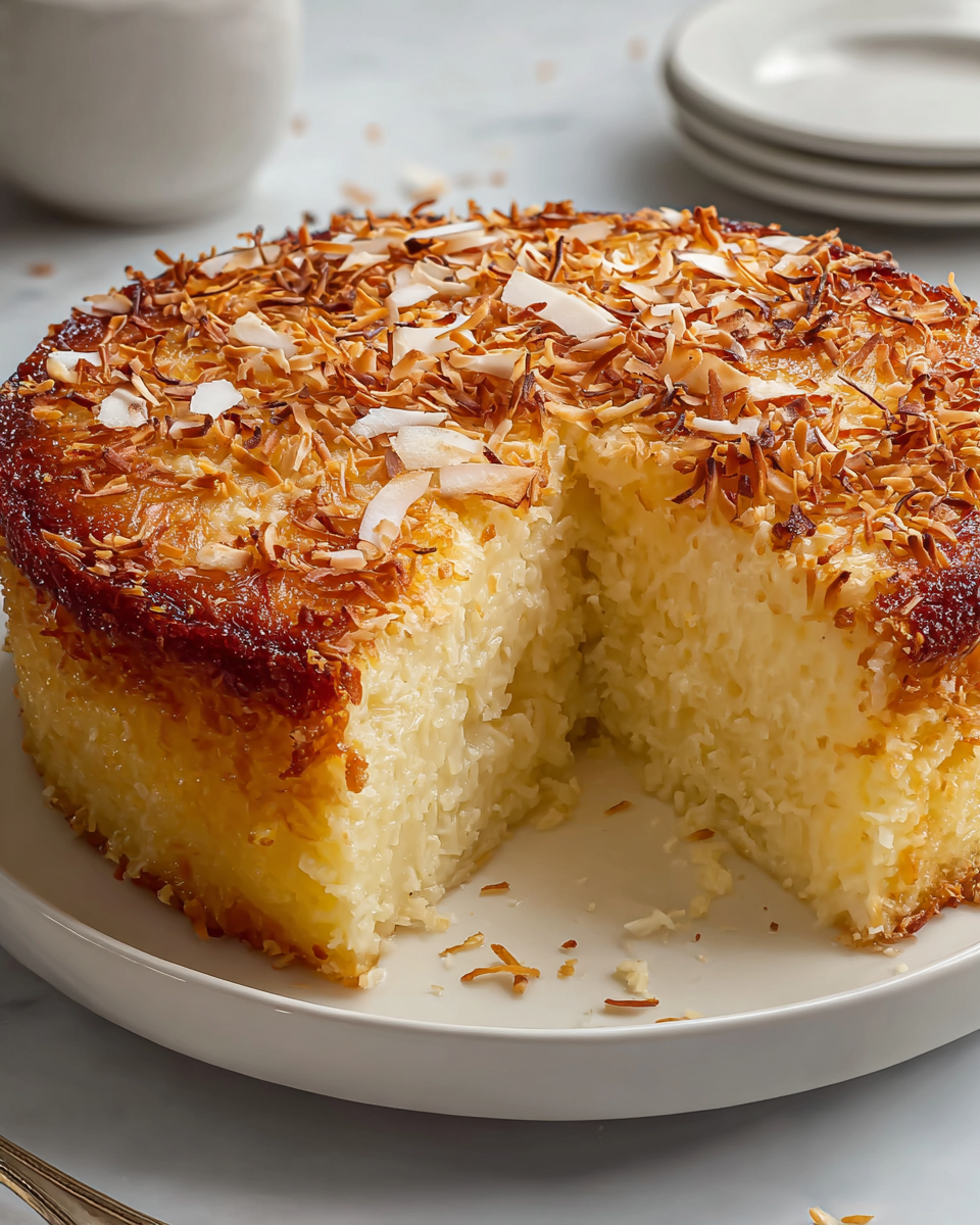 The Best Ever Crustless Coconut Pie Recipe - Recipe Image