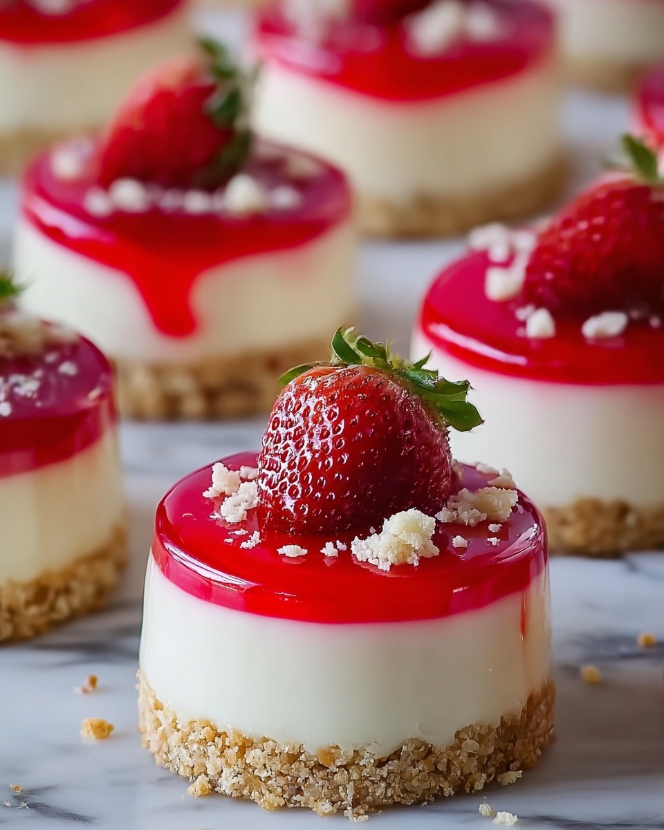 White Chocolate Strawberry Cheesecake Bites Recipe - Recipe Image