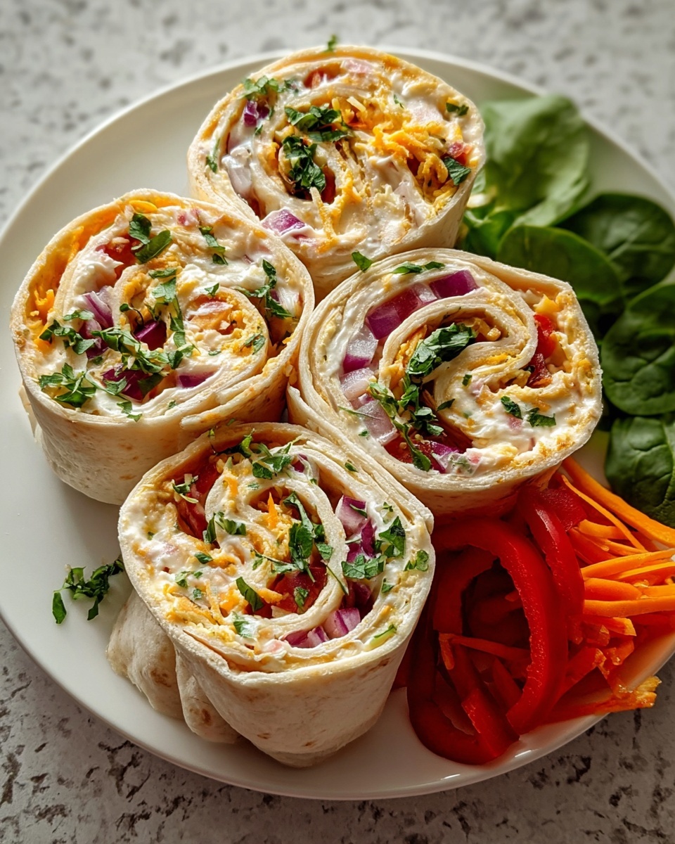 Fresh Vegetable Tortilla Roll Ups Recipe - Recipe Image
