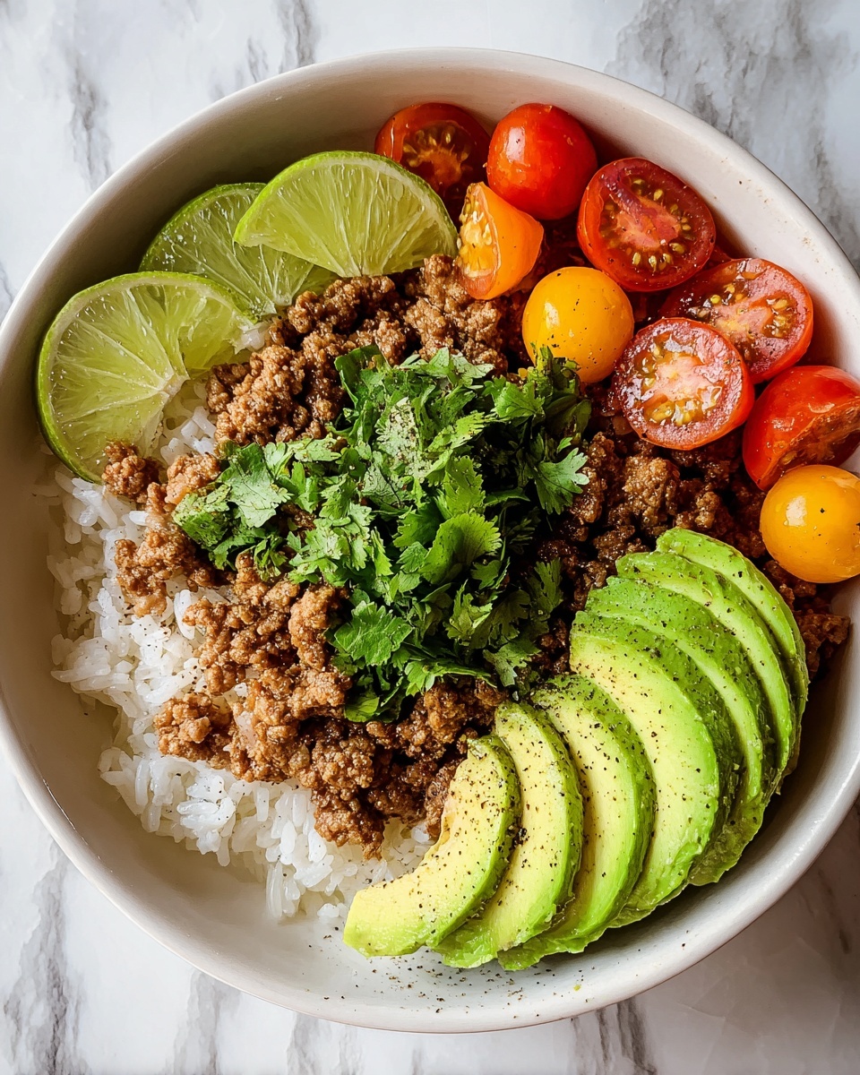 Ground Beef Hot Honey Bowl Recipe - Recipe Image