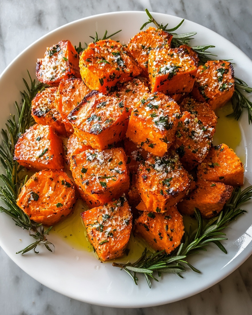Crispy Baked Sweet Potato Bites with Parmesan Herb Butter Recipe - Recipe Image