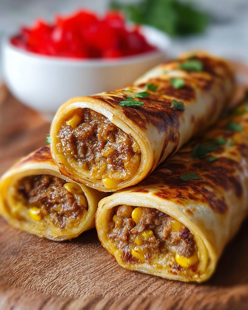 Crispy Beef Chimichangas Recipe - Recipe Image