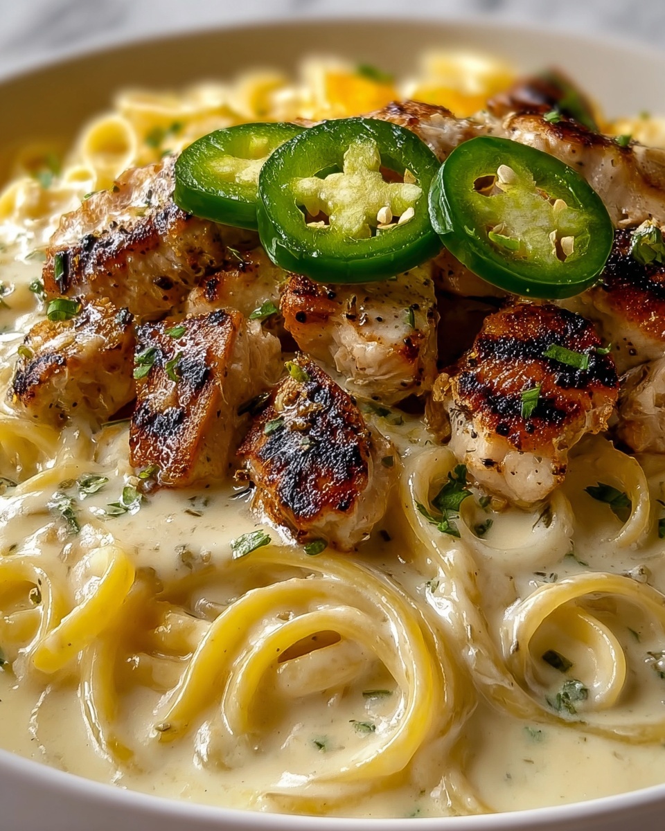 Creamy Jalapeño Popper Chicken Spaghetti Recipe - Recipe Image