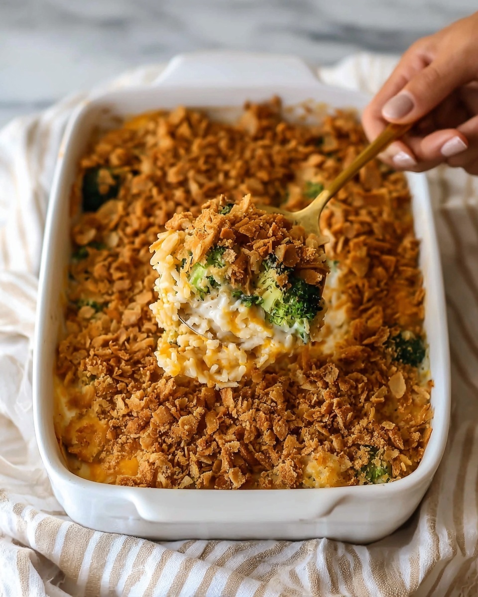 Chicken and Rice Casserole with Broccoli and Cheddar Recipe - Recipe Image