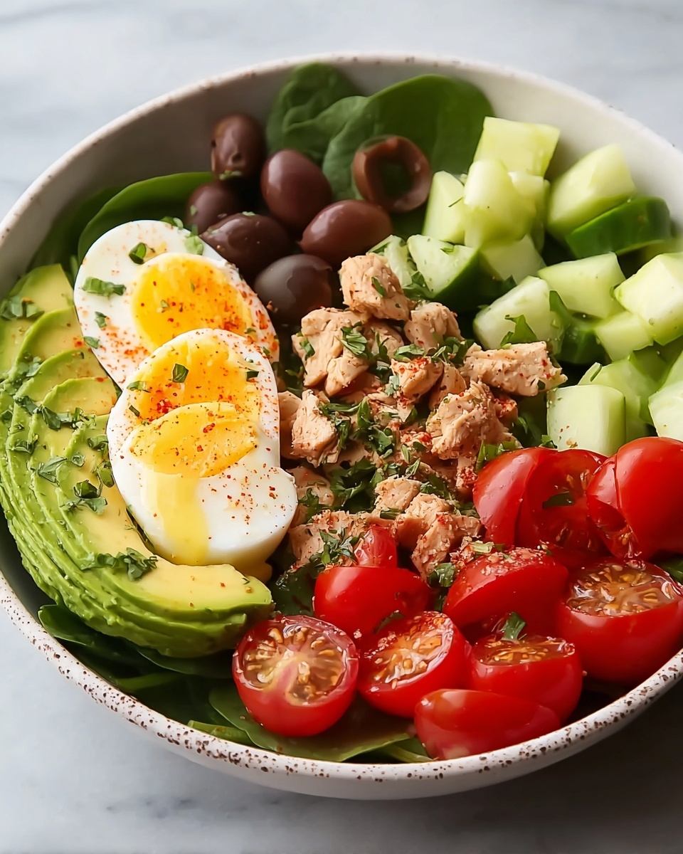 High-Protein Avocado Chicken Salad with Egg Recipe - Recipe Image