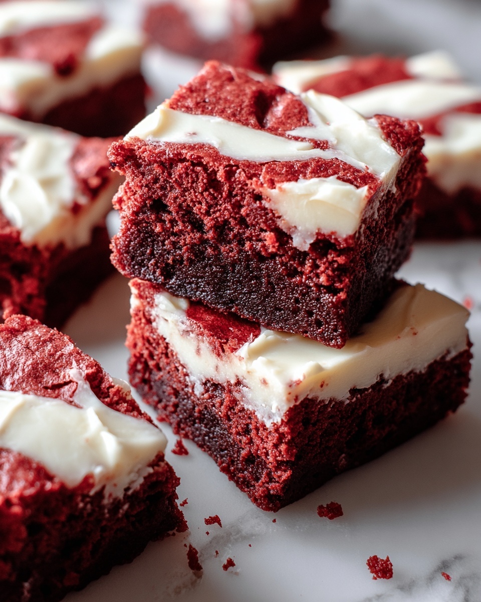 Fudgy Red Velvet Brownies Recipe - Recipe Image