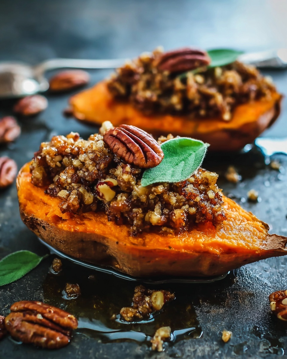 Twice-Baked Sweet Potatoes with Pecan Streusel Recipe - Recipe Image