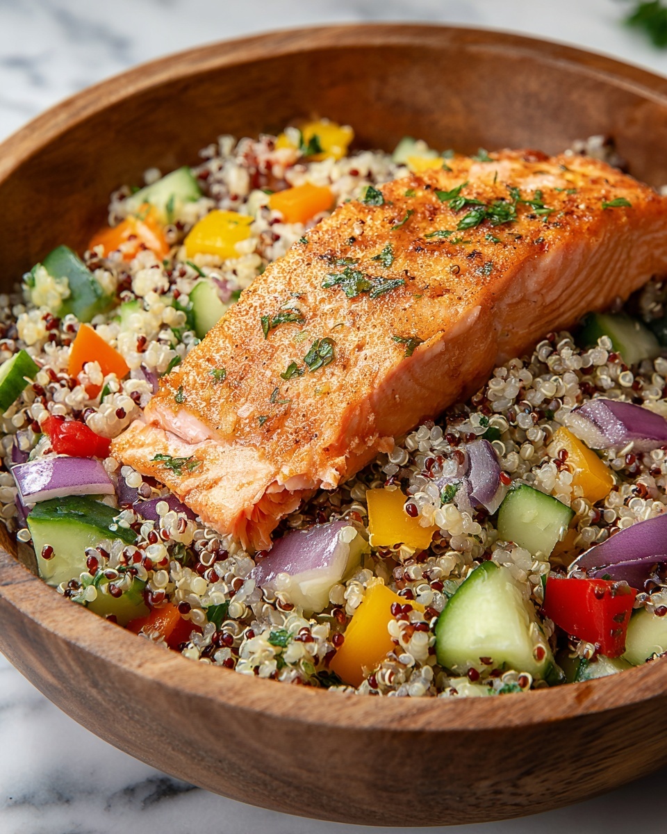 Greek Salmon Quinoa Salad Recipe - Recipe Image