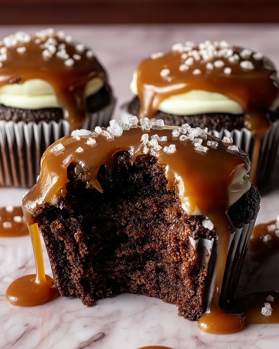 Salted Caramel Lava Cupcakes Recipe - Recipe Image