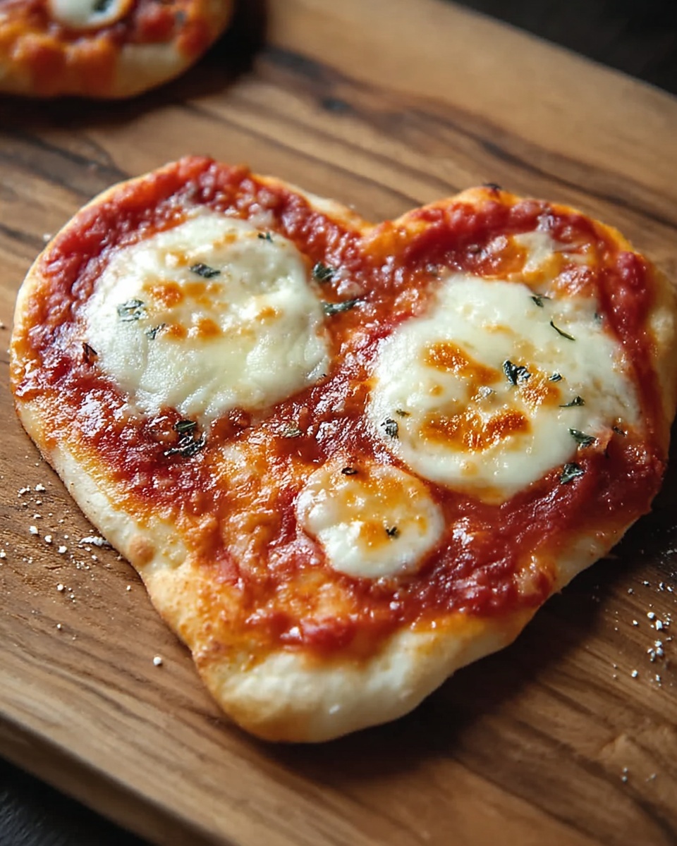 Mini Heart-Shaped Pizzas Recipe - Recipe Image