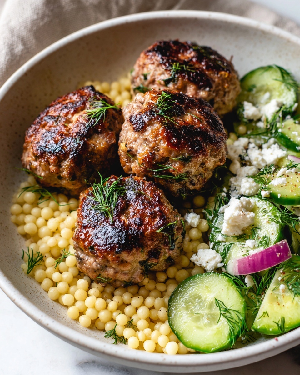 Herby Greek Chicken Meatballs Recipe - Recipe Image
