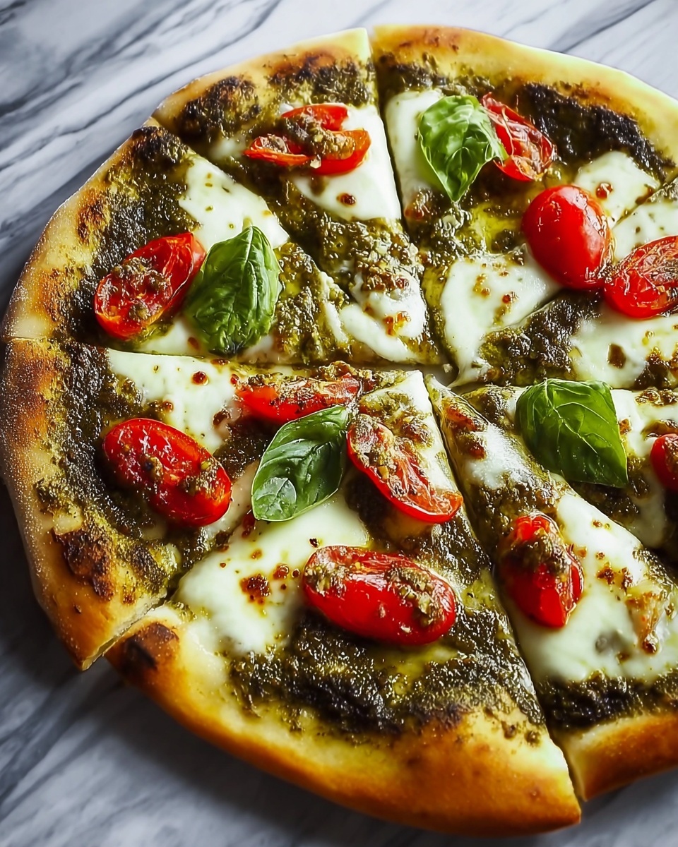 Veggie Garden Pesto Pizza Recipe - Recipe Image