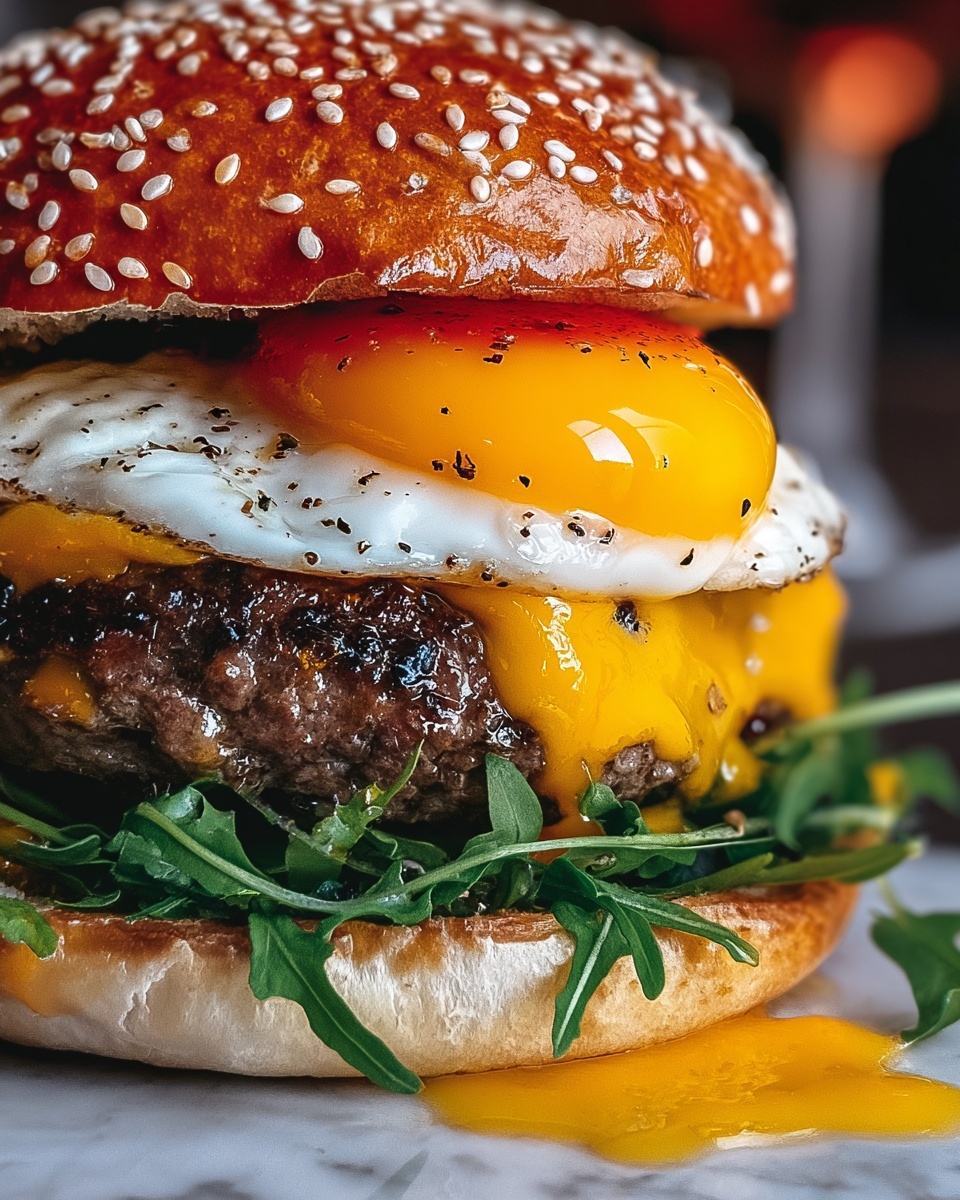Burger with Fried Egg and Special Sauce Recipe - Recipe Image