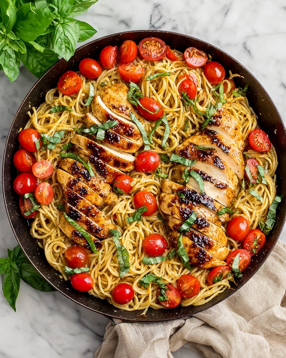 Bruschetta Chicken Pasta Recipe - Recipe Image
