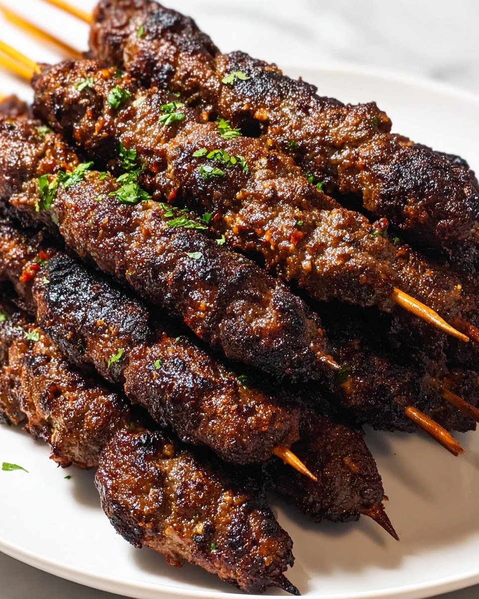 Grilled Lamb or Beef Kofta Kebabs with Tzatziki and Greek Sides Recipe - Recipe Image