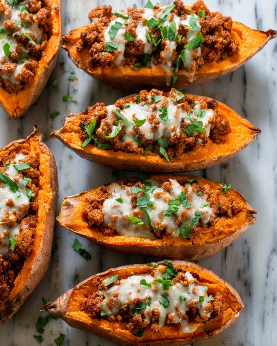 Turkey Taco Stuffed Sweet Potatoes Recipe - Recipe Image