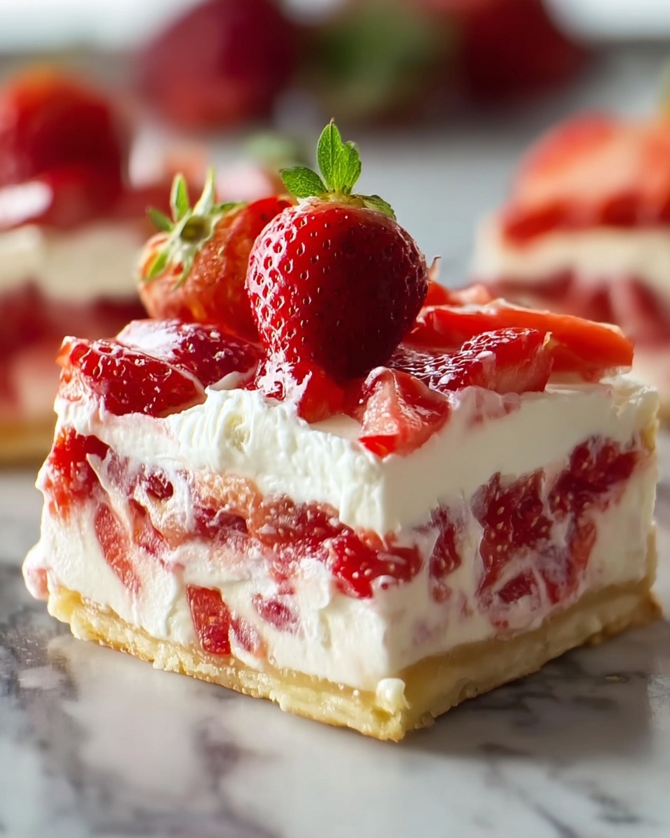 No-Bake Strawberry Jello Lasagna Recipe - Recipe Image