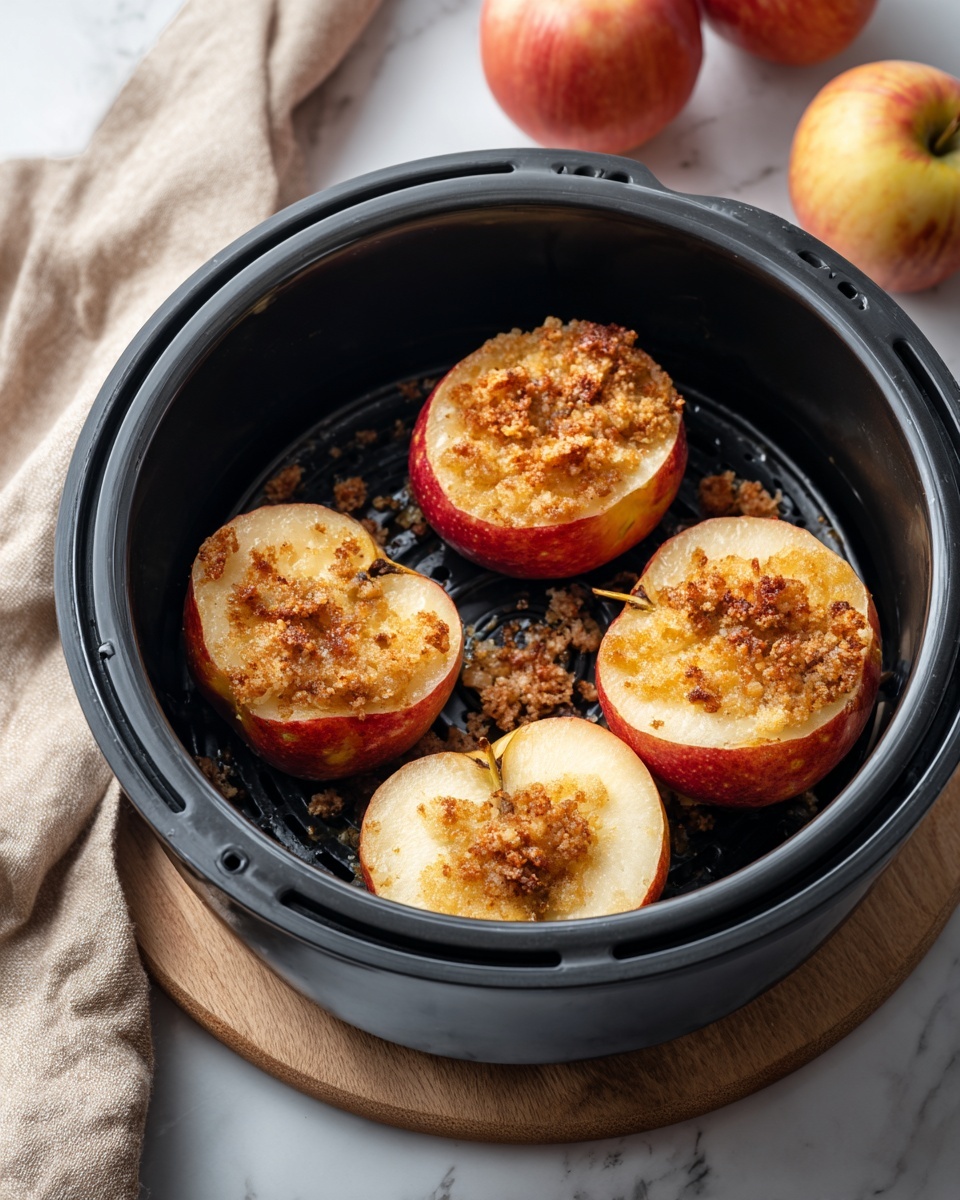 Air Fryer Baked Apples with Walnuts and Spices Recipe - Recipe Image