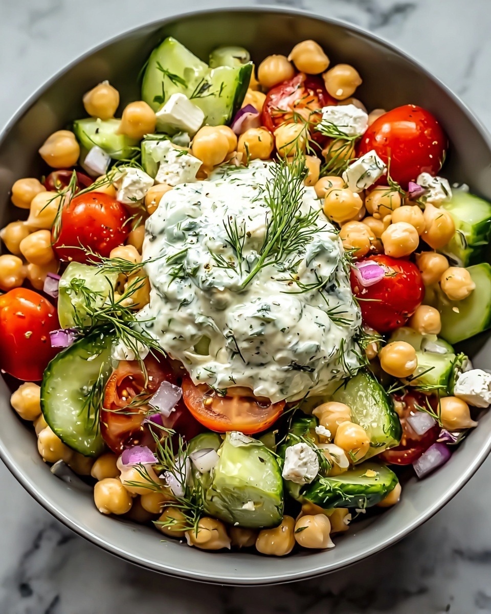 Tzatziki Chickpea Salad Recipe - Recipe Image
