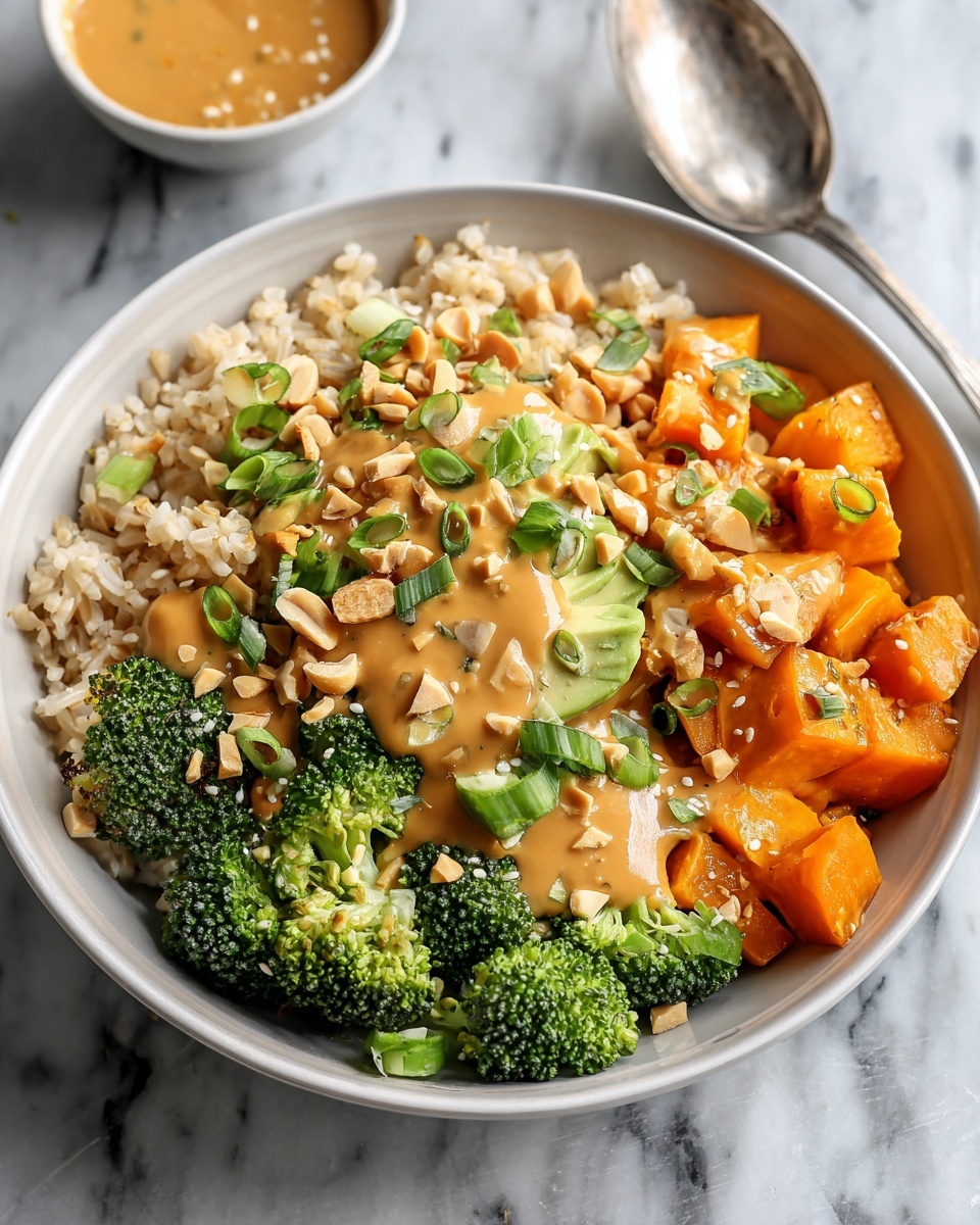 Creamy Thai Peanut Sweet Potato Bowls Recipe - Recipe Image