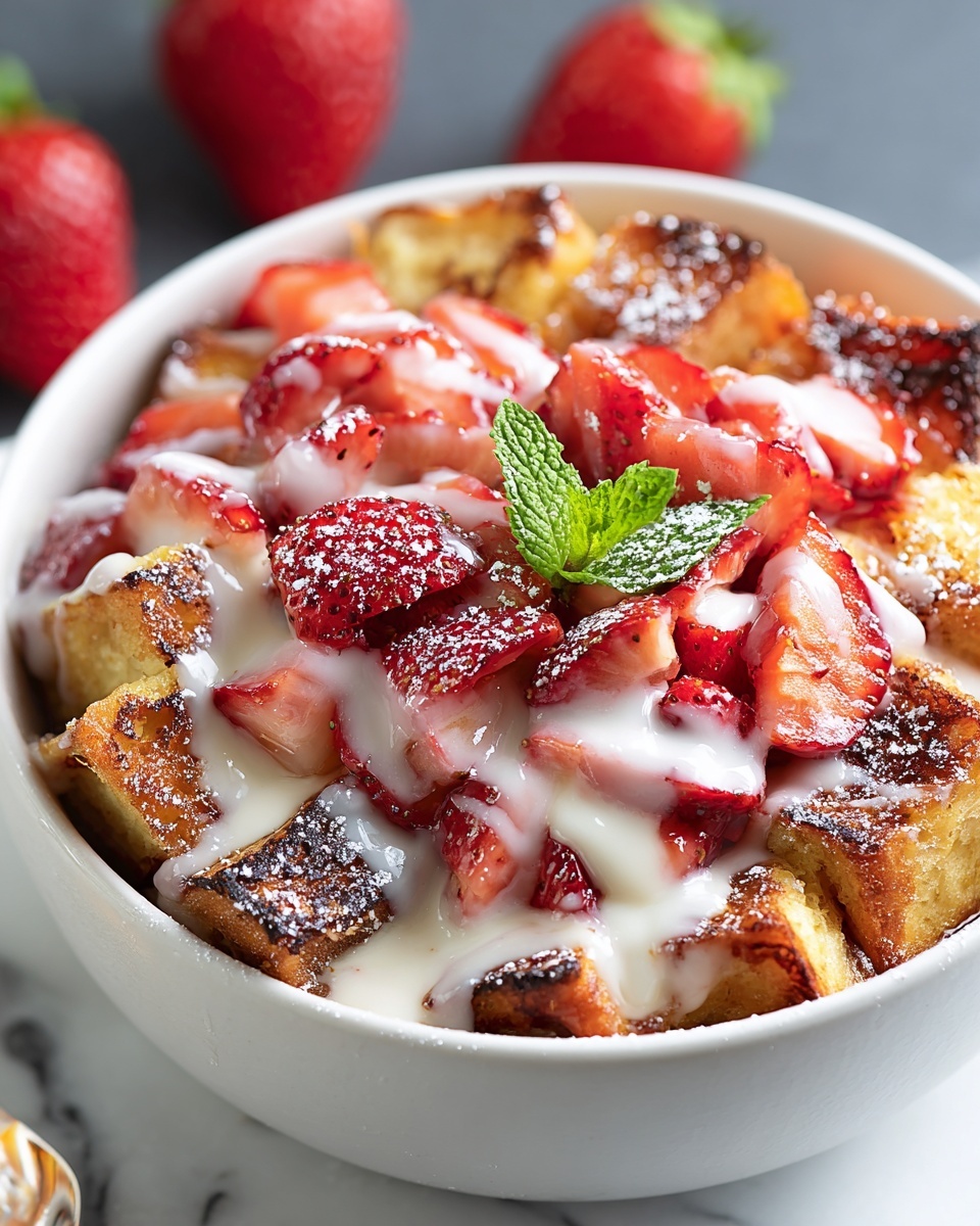 Strawberries & Cream French Toast Casserole Recipe - Recipe Image