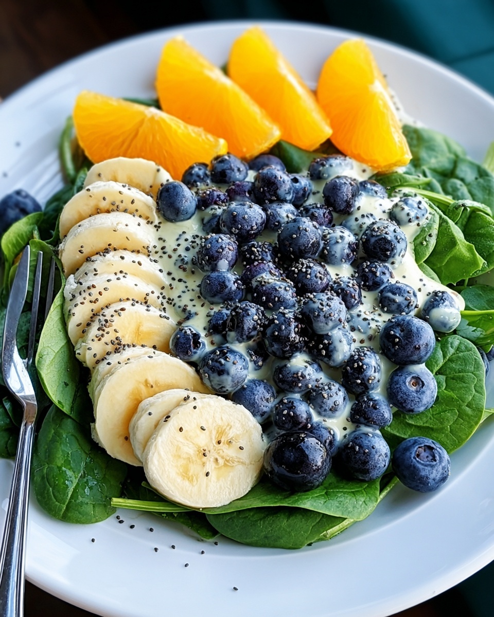 Blueberry Spinach Salad with Orange Poppy Seed Dressing Recipe - Recipe Image