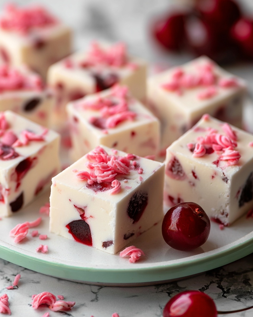 White Chocolate Cherry Fudge Recipe - Recipe Image