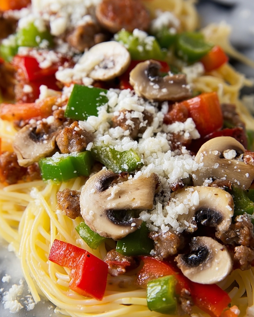 Pasta with Sausage, Peppers, and Onions Recipe - Recipe Image