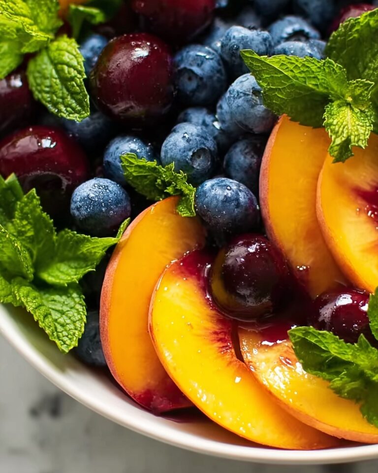 Fresh Peach and Blueberry Summer Salad Recipe