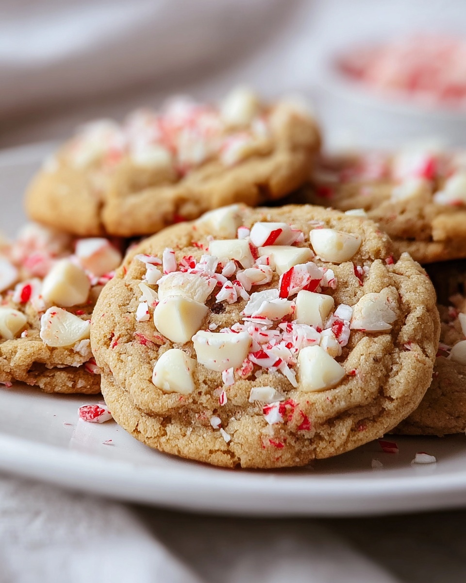 White Chocolate Peppermint Crunch Cookies Recipe - Recipe Image