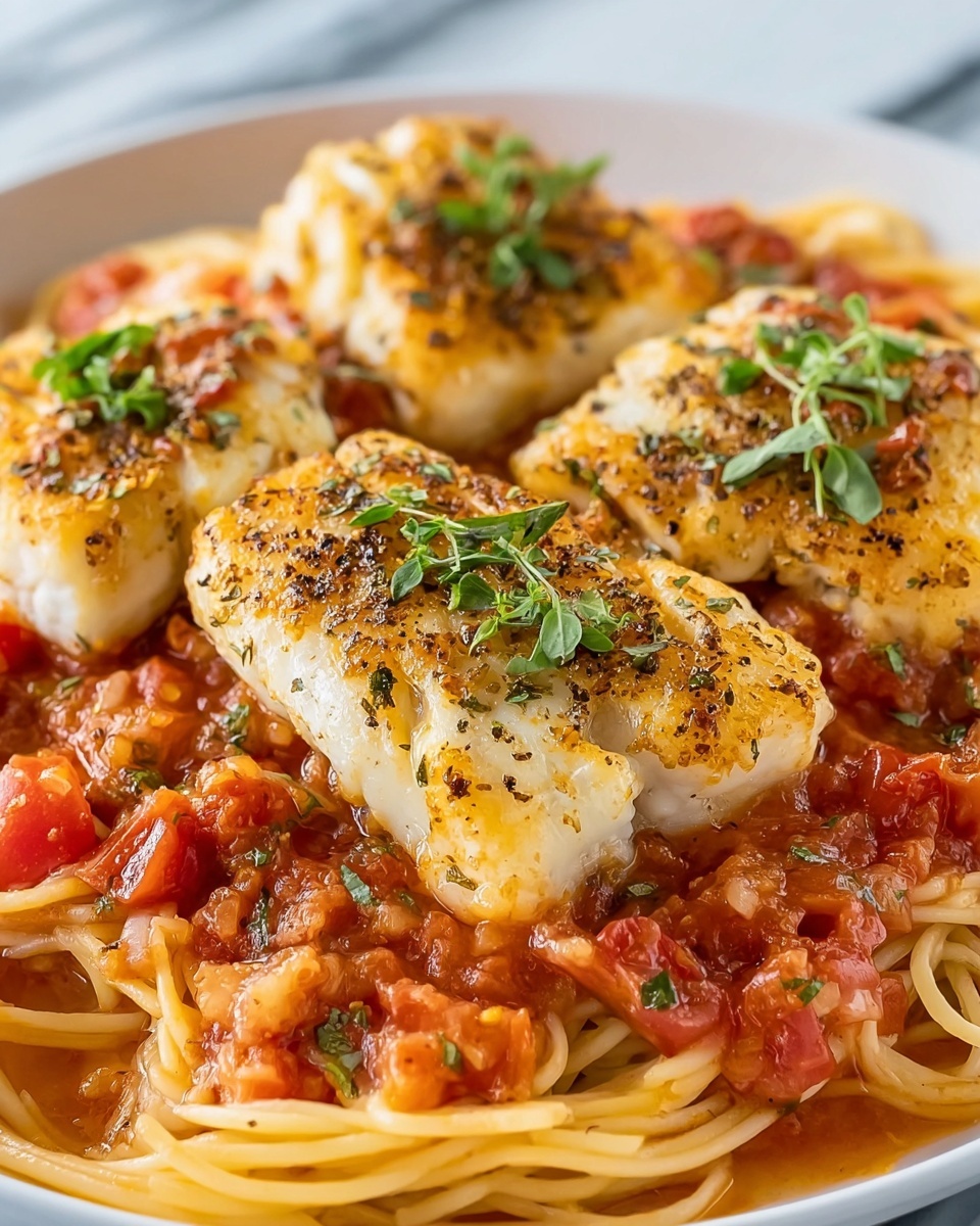 Creamy Chicken Scallopini with Caramelized Onions and Tomato-Spaghetti Recipe - Recipe Image