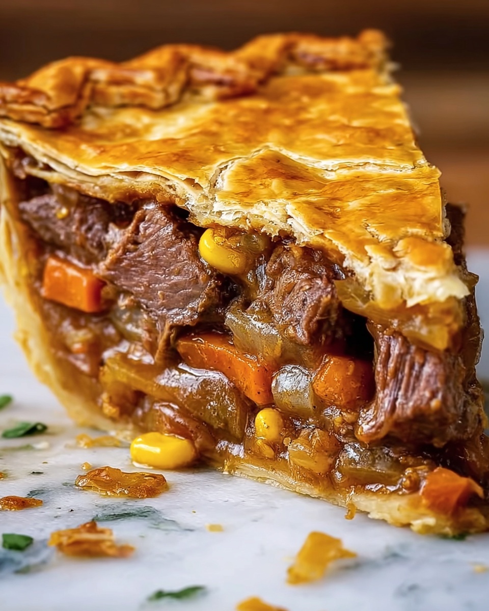 Brisket Pot Pie with Cheddar and Monterey Jack Recipe - Recipe Image