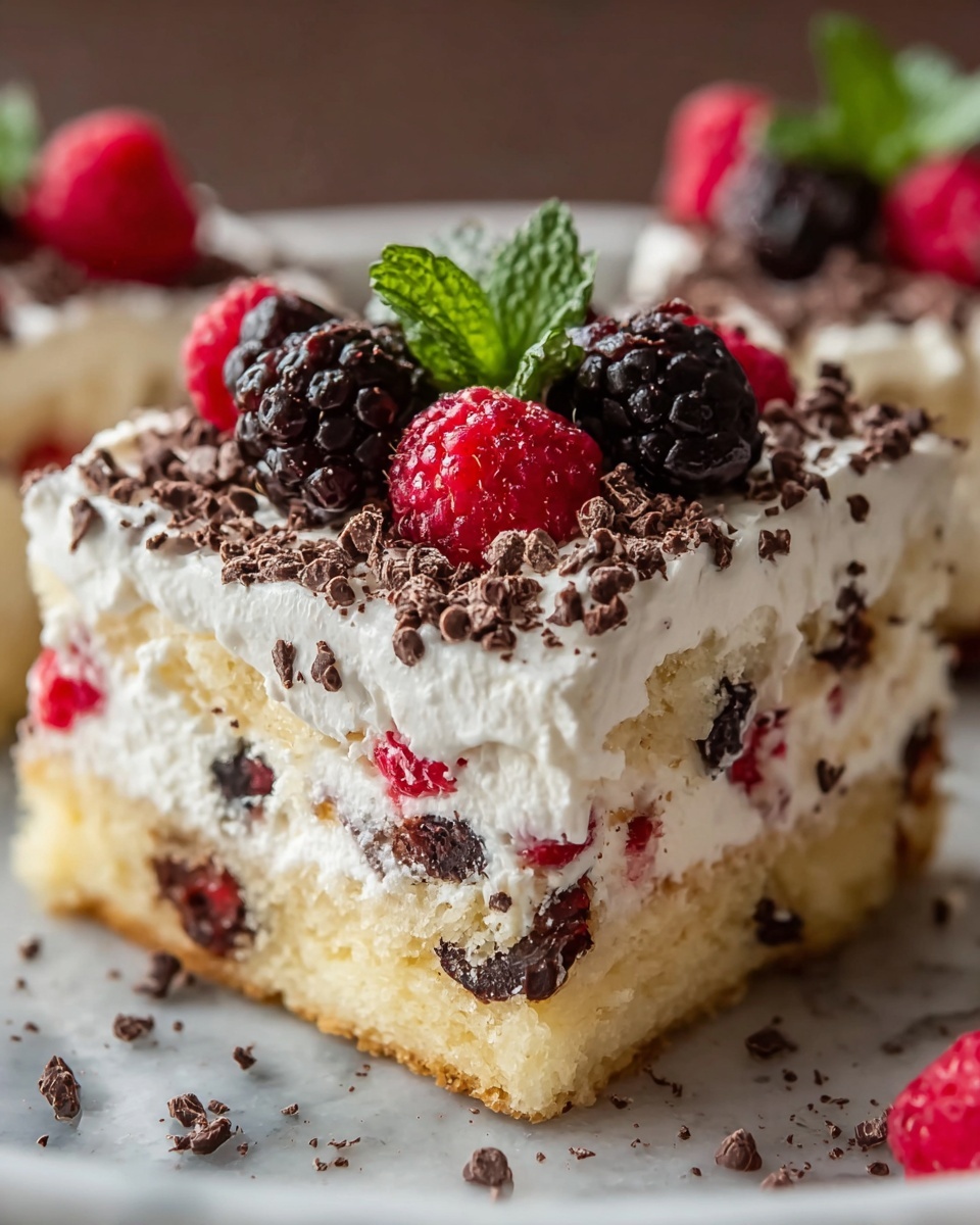 Cannoli Poke Cake Recipe - Recipe Image