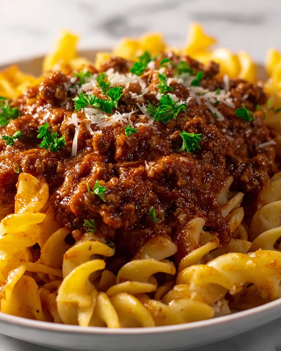 Homemade Bolognese Sauce with Gigli Pasta Recipe - Recipe Image