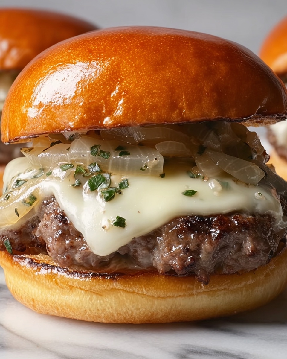 French Onion Soup Burgers Recipe - Recipe Image
